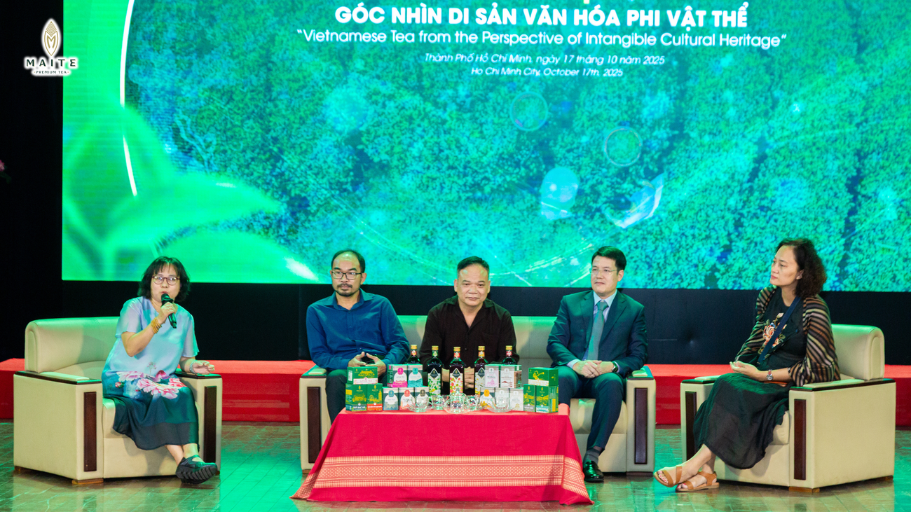 Không gian trưng bày sản phẩm Maite được chăm chút tỉ mỉ, giúp hiện thực hóa sứ mệnh lan tỏa tinh hoa và văn hóa trà Việt đến cộng đồng.