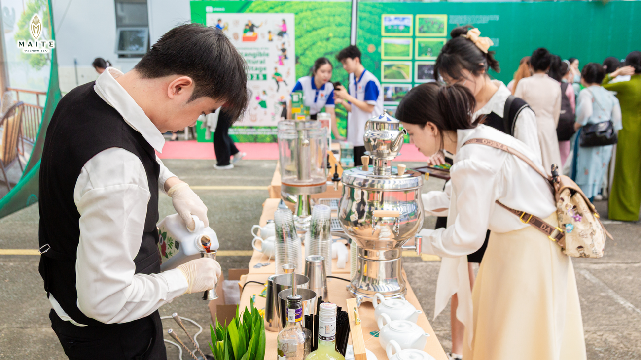 Không gian trưng bày sản phẩm Maite được chăm chút tỉ mỉ, giúp hiện thực hóa sứ mệnh lan tỏa tinh hoa và văn hóa trà Việt đến cộng đồng.